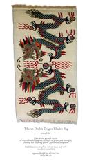 Tibetan Double Dragon Khaden Rug Flaming Pearls