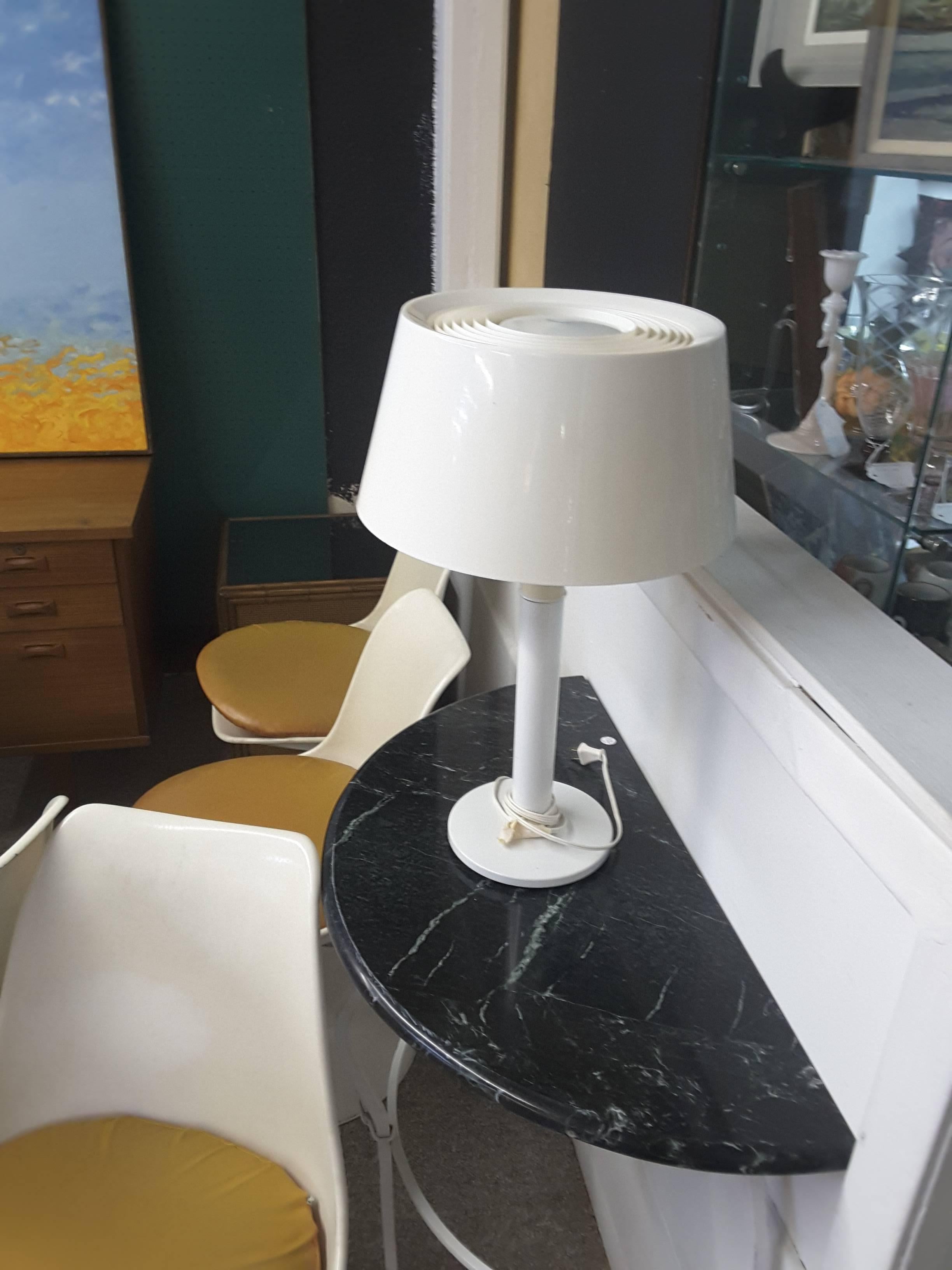 Metal Gerald Thurston Table Lamp for Lightolier All in White