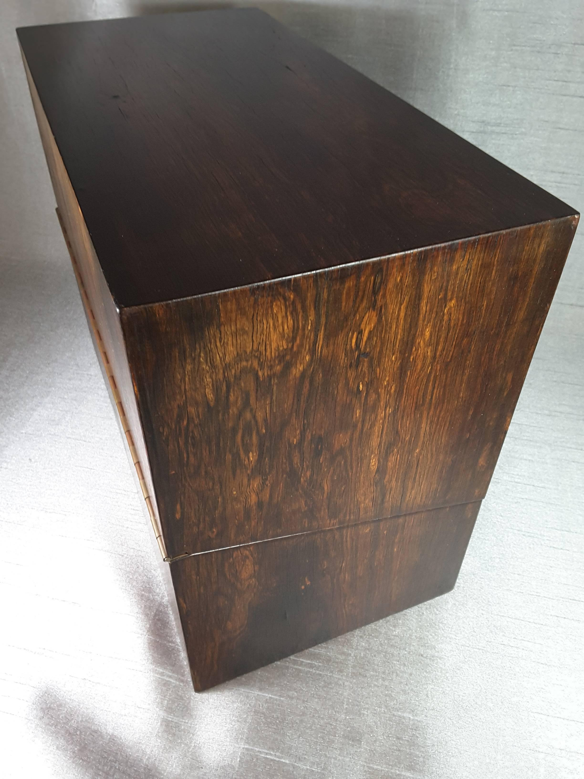 Great Britain (UK) Rosewood Upright Canteen or Cutlery Box