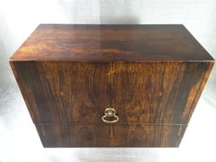 Rosewood Upright Canteen or Cutlery Box