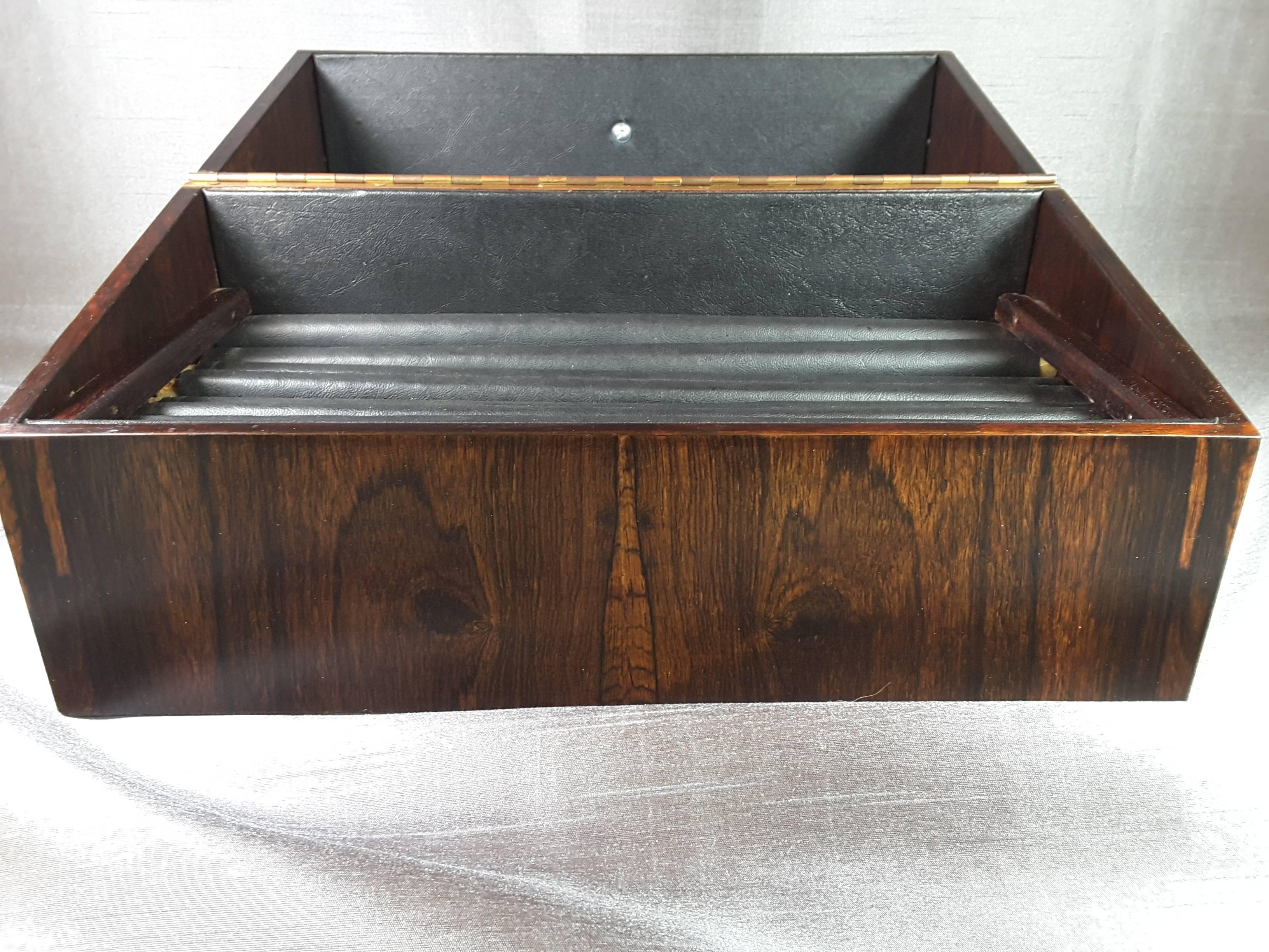 20th Century Rosewood Upright Canteen or Cutlery Box