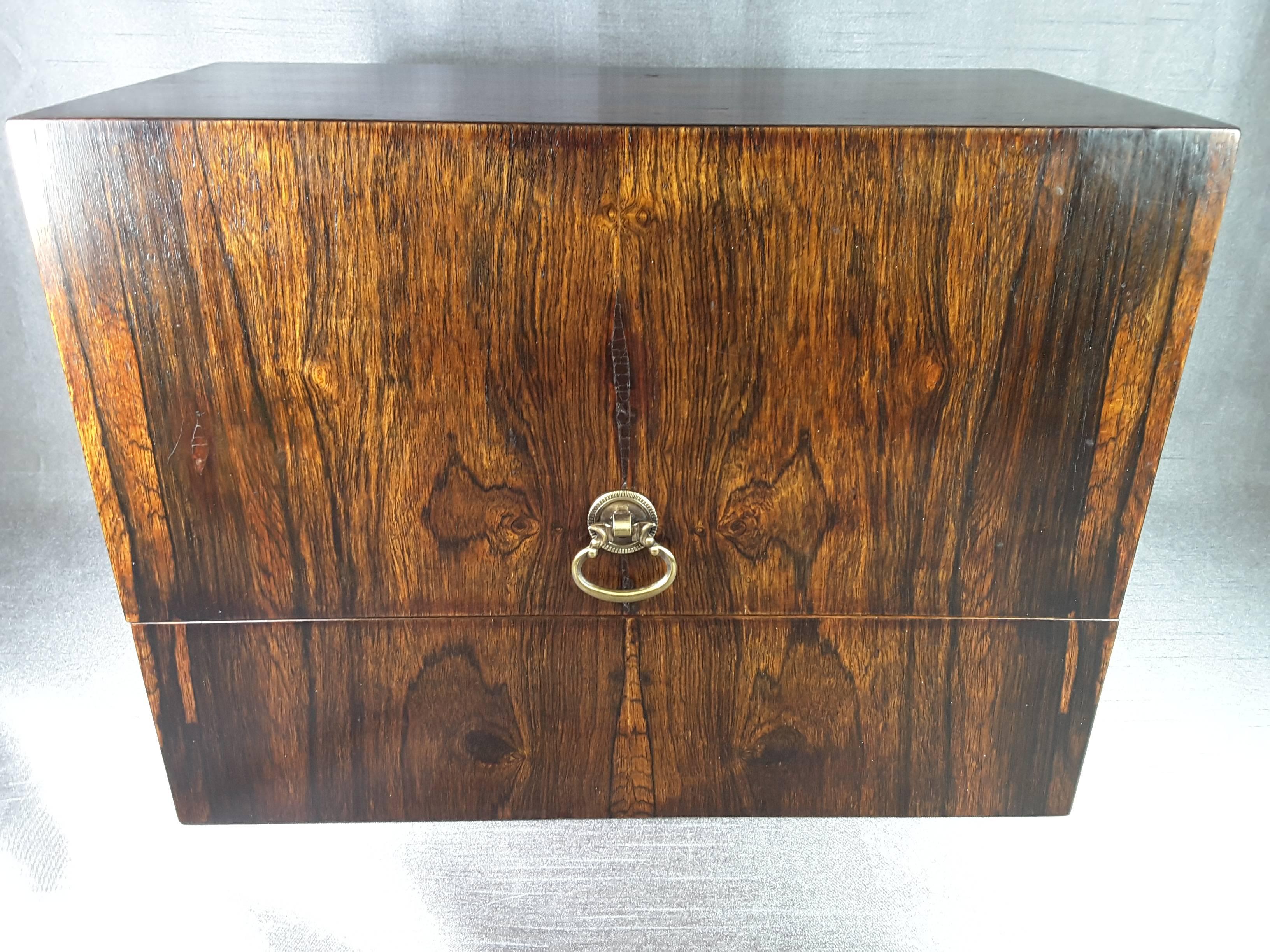 Rosewood Upright Canteen or Cutlery Box 2
