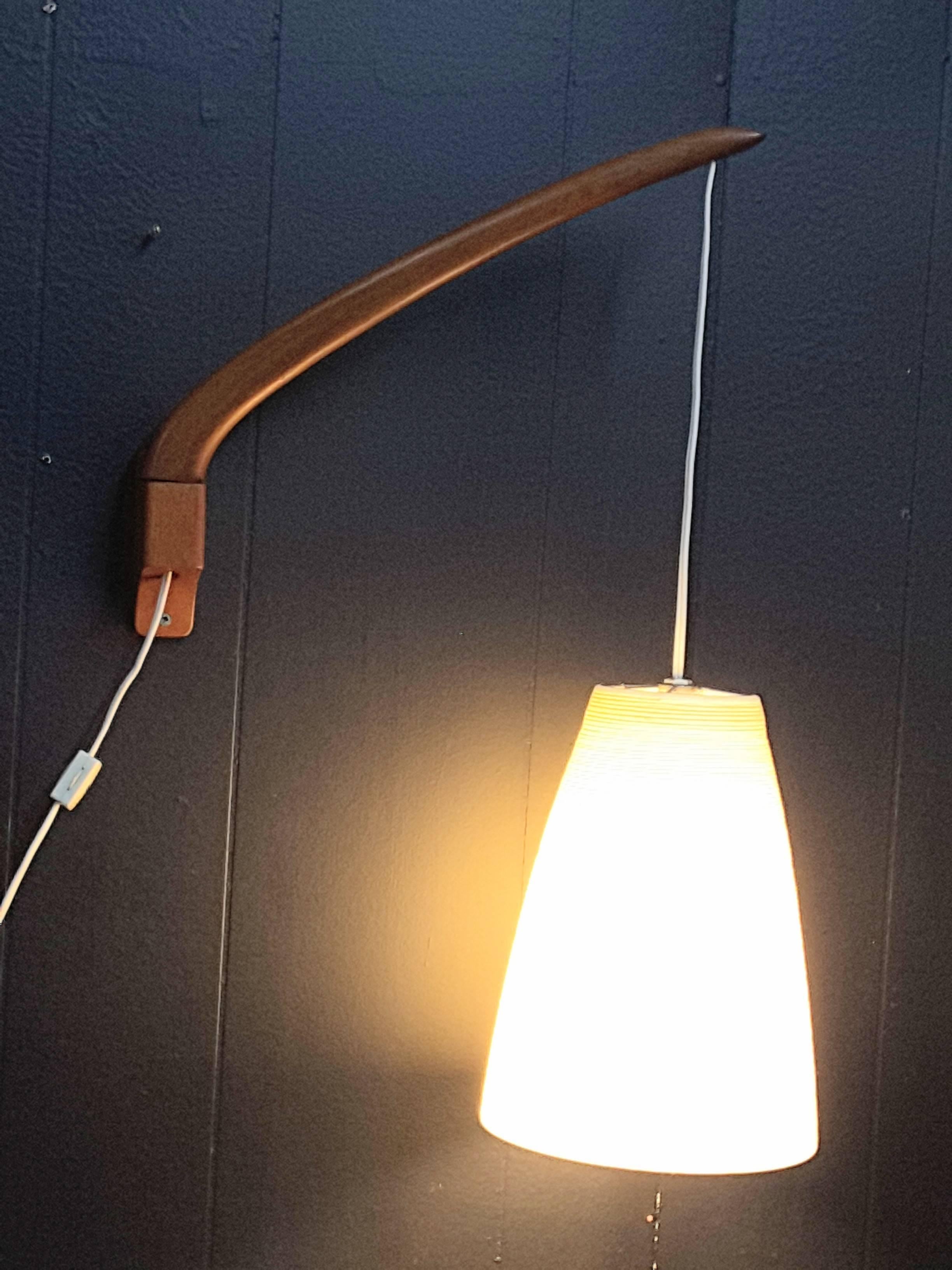 mid century swing arm wall lamp