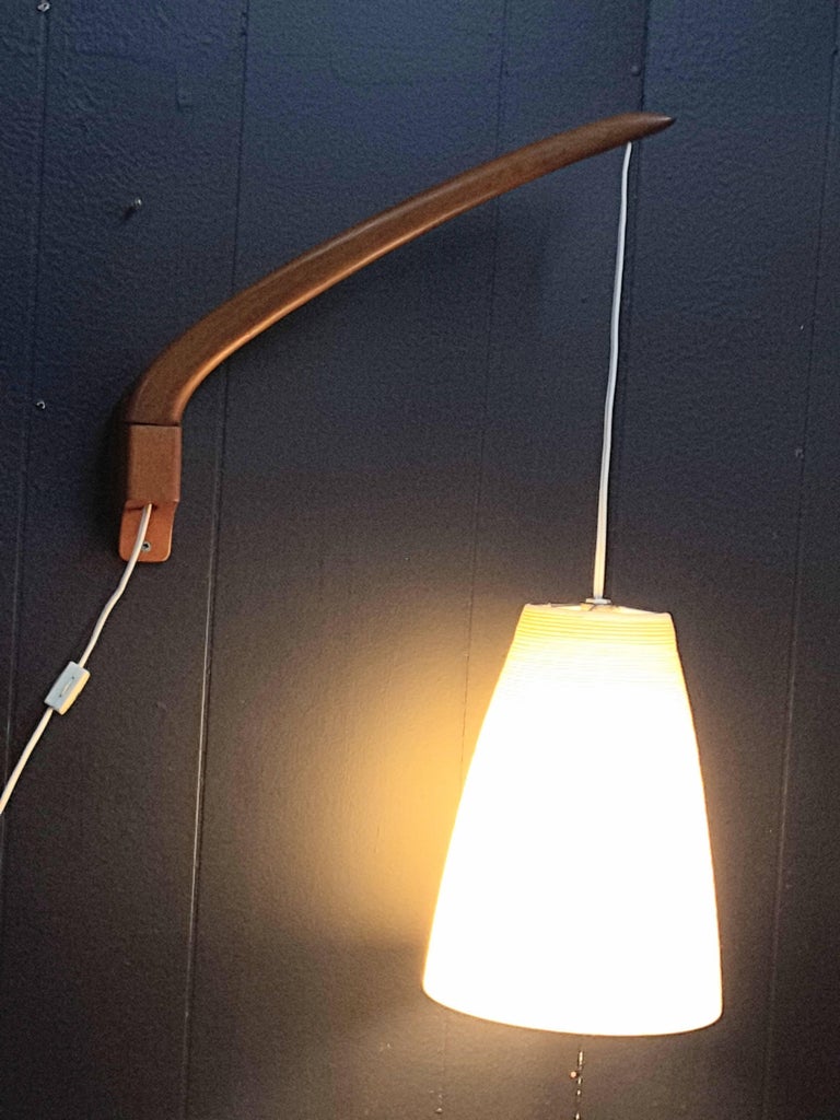 Lotte Teak Mid Century Swing Arm Adjule Wall Light For At Mid Century Modern Lotte Teak Swing Arm Adjule Wall Light For