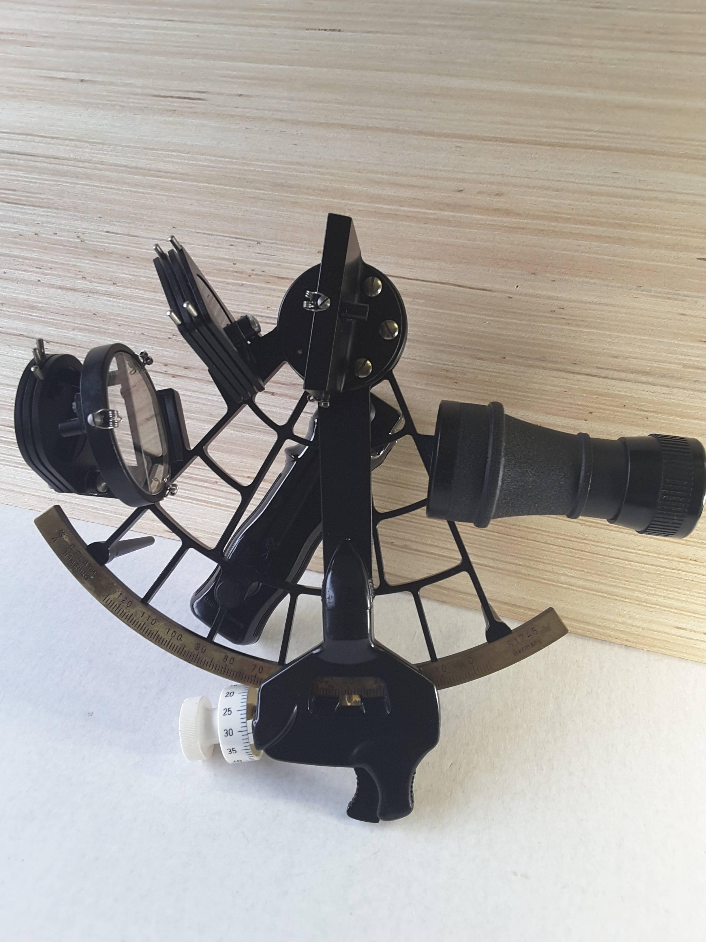 Mid-Century Modern German Ship Sextant from 1968 in Fine Working Condition