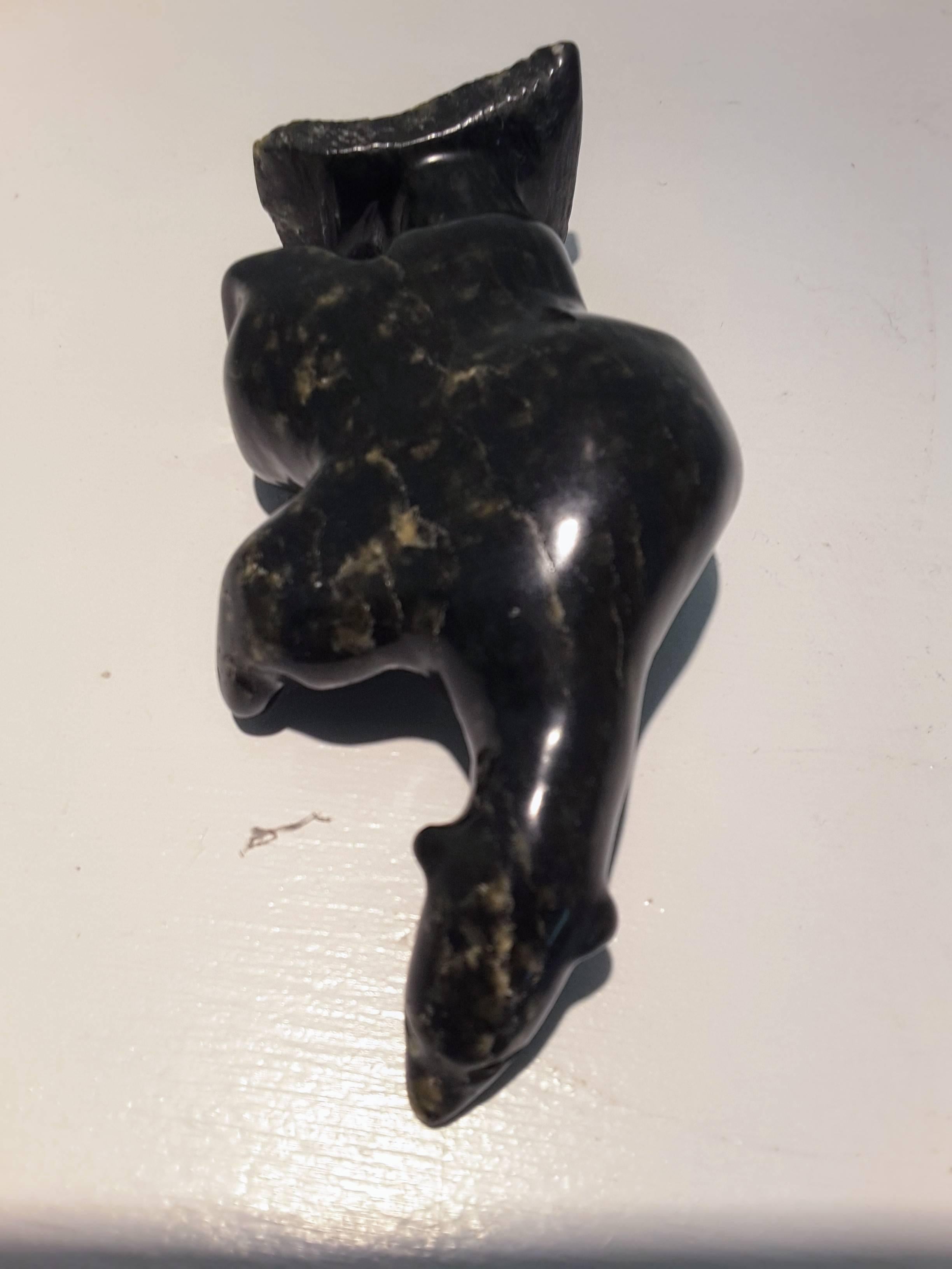 Inuit Soapstone Dancing Bear by Harry Ikalukjuak In Excellent Condition In Ottawa, Ontario