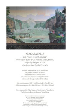 Zuber Niagara Falls Panels "Views of North America"  Zuber & Cie. Rixhem, France