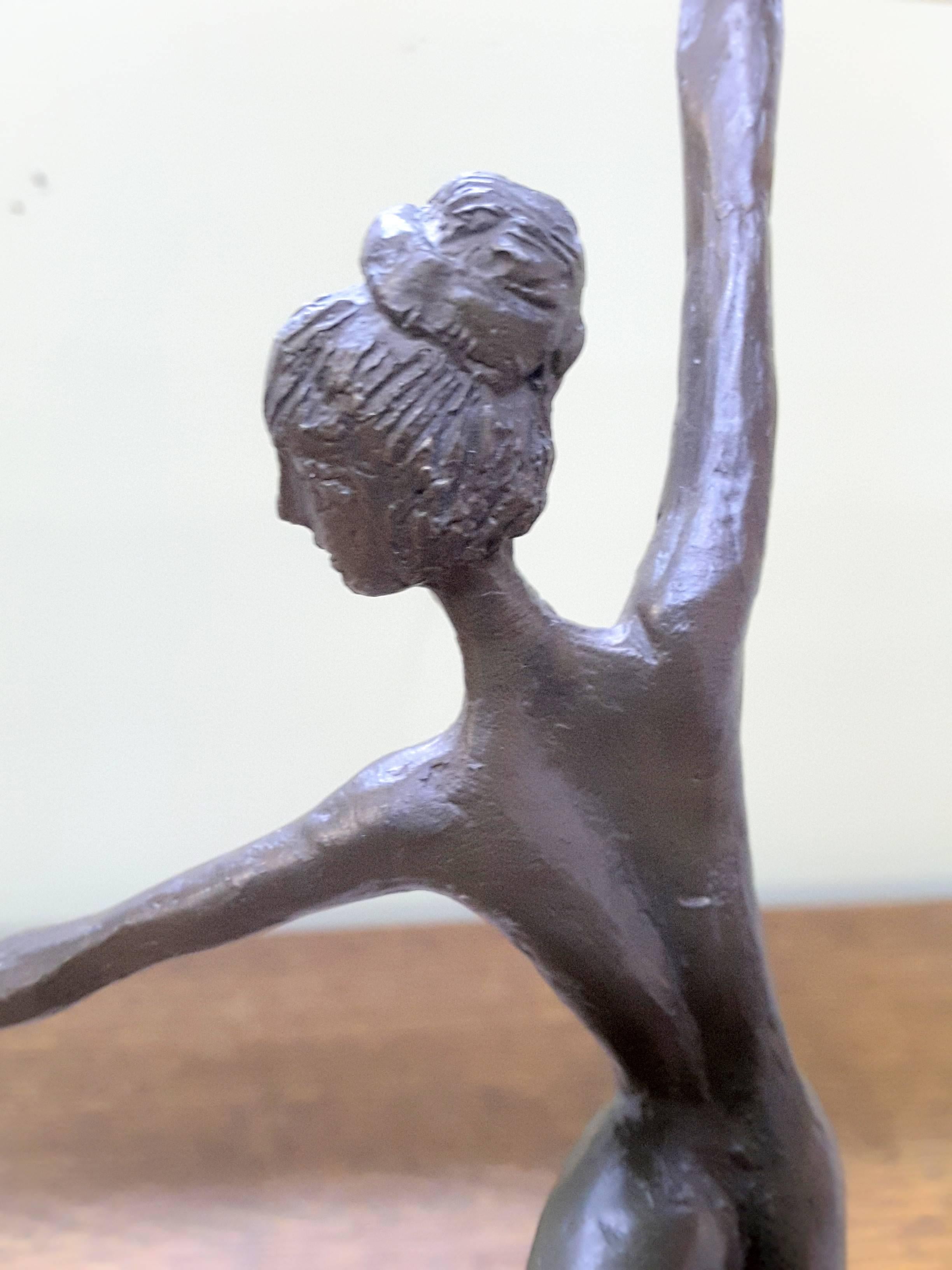 Bronze Ballerina on Marble Base Almuth Lutkenhaus 3