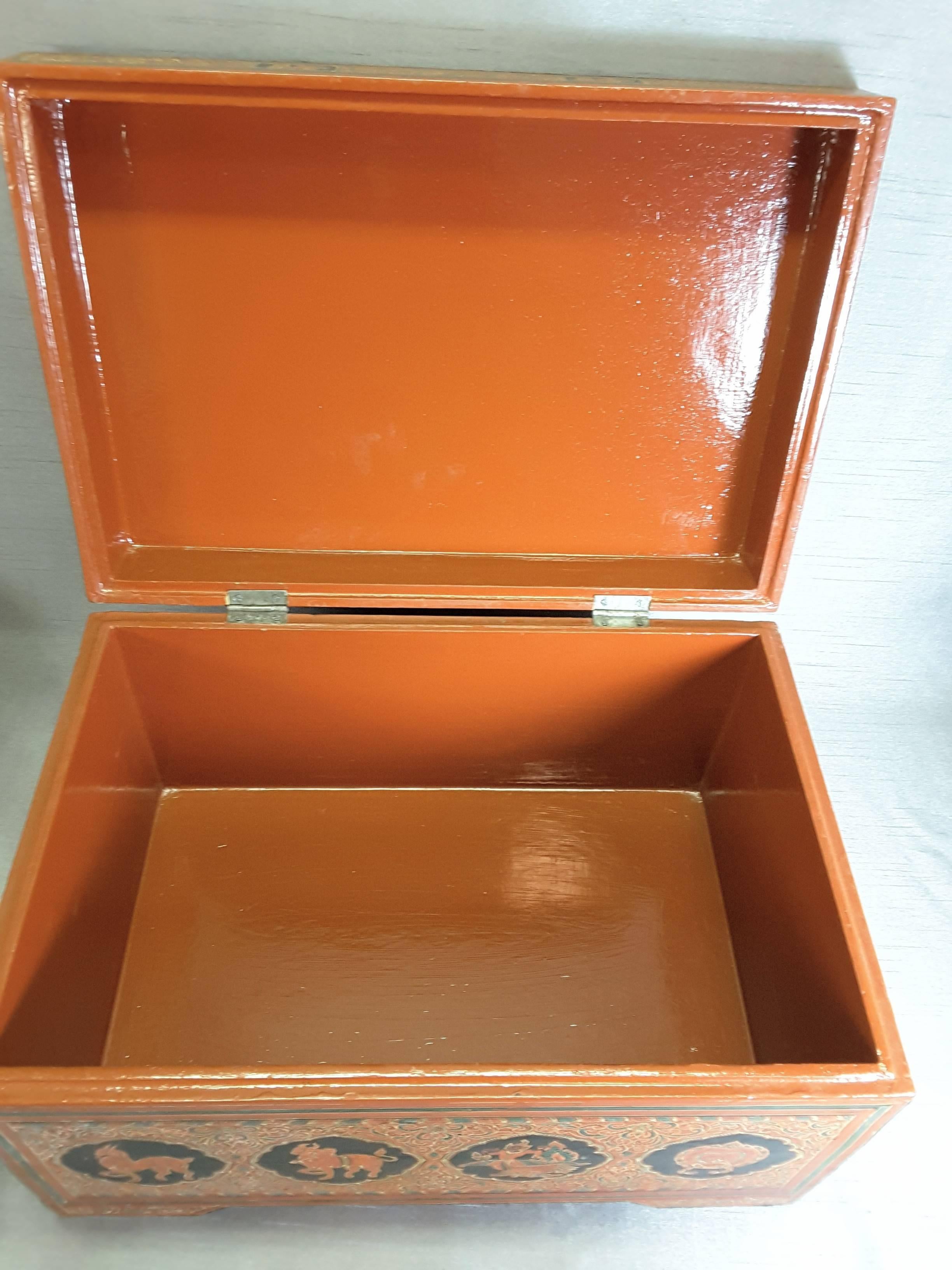 Wood South East Asian Document/Storage Box For Sale