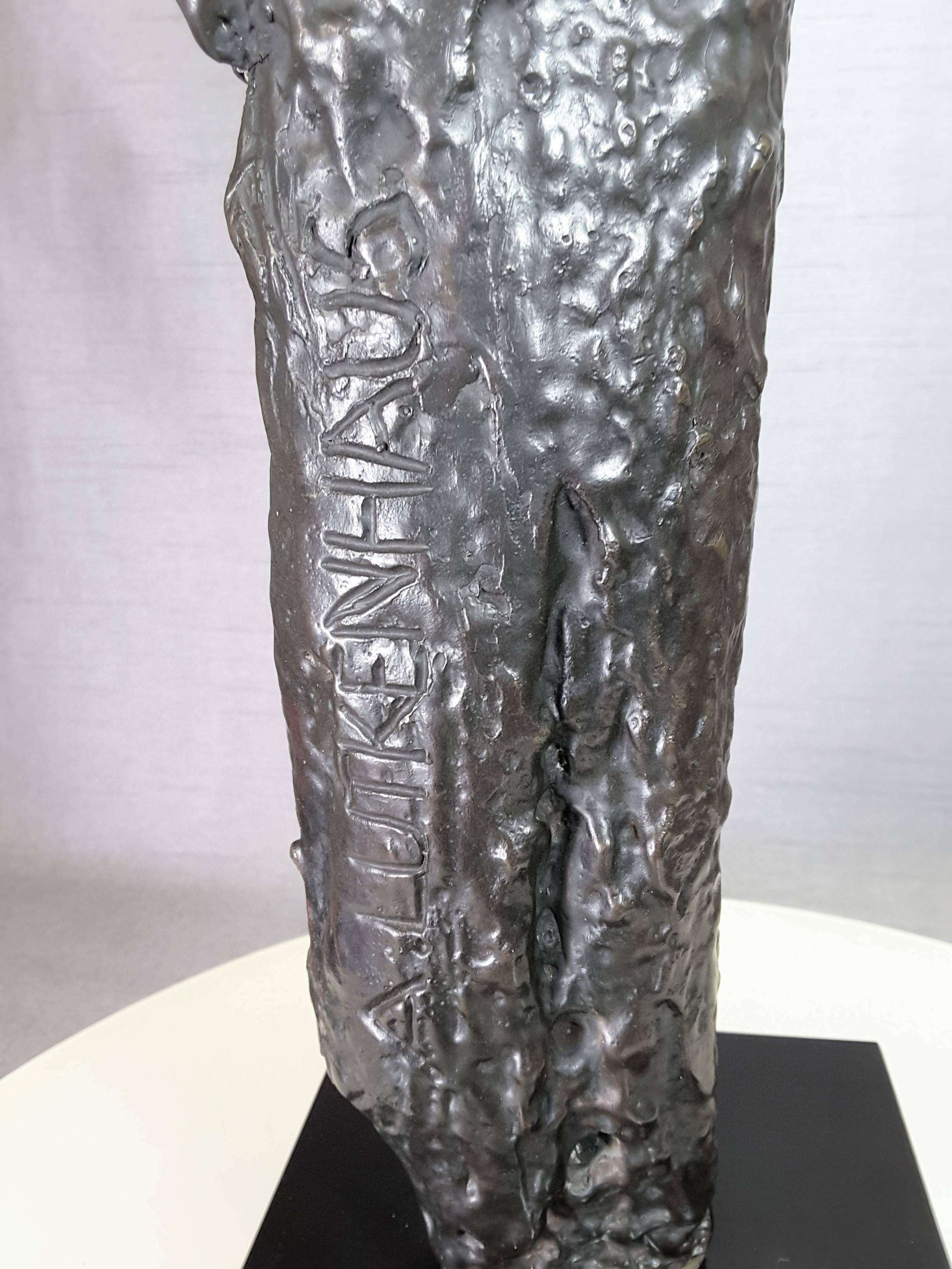 Tall Head Bronze Sculpture by Almuth Lutkenhaus, 1930-1996 2