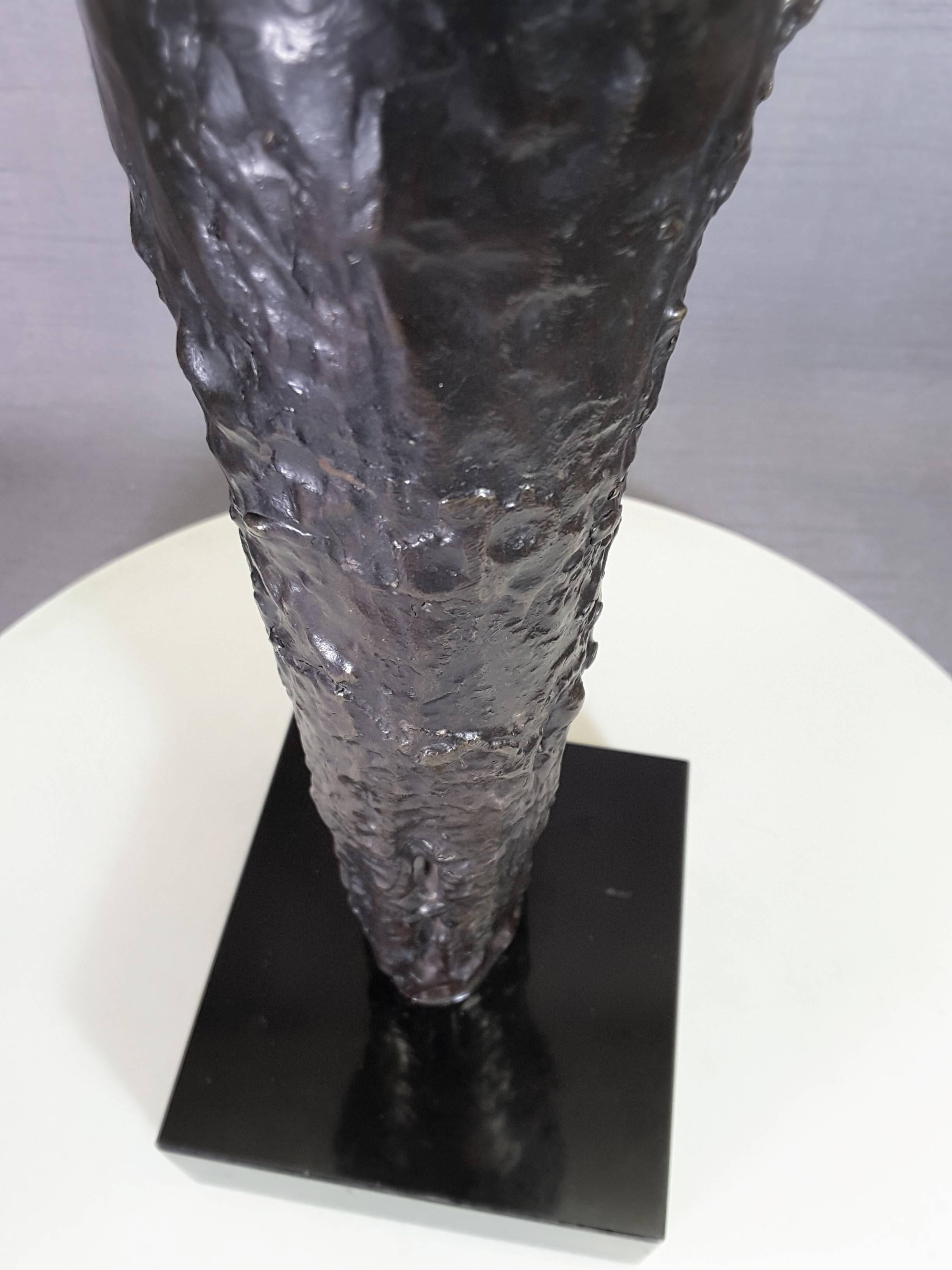 Tall Head Bronze Sculpture by Almuth Lutkenhaus, 1930-1996 3