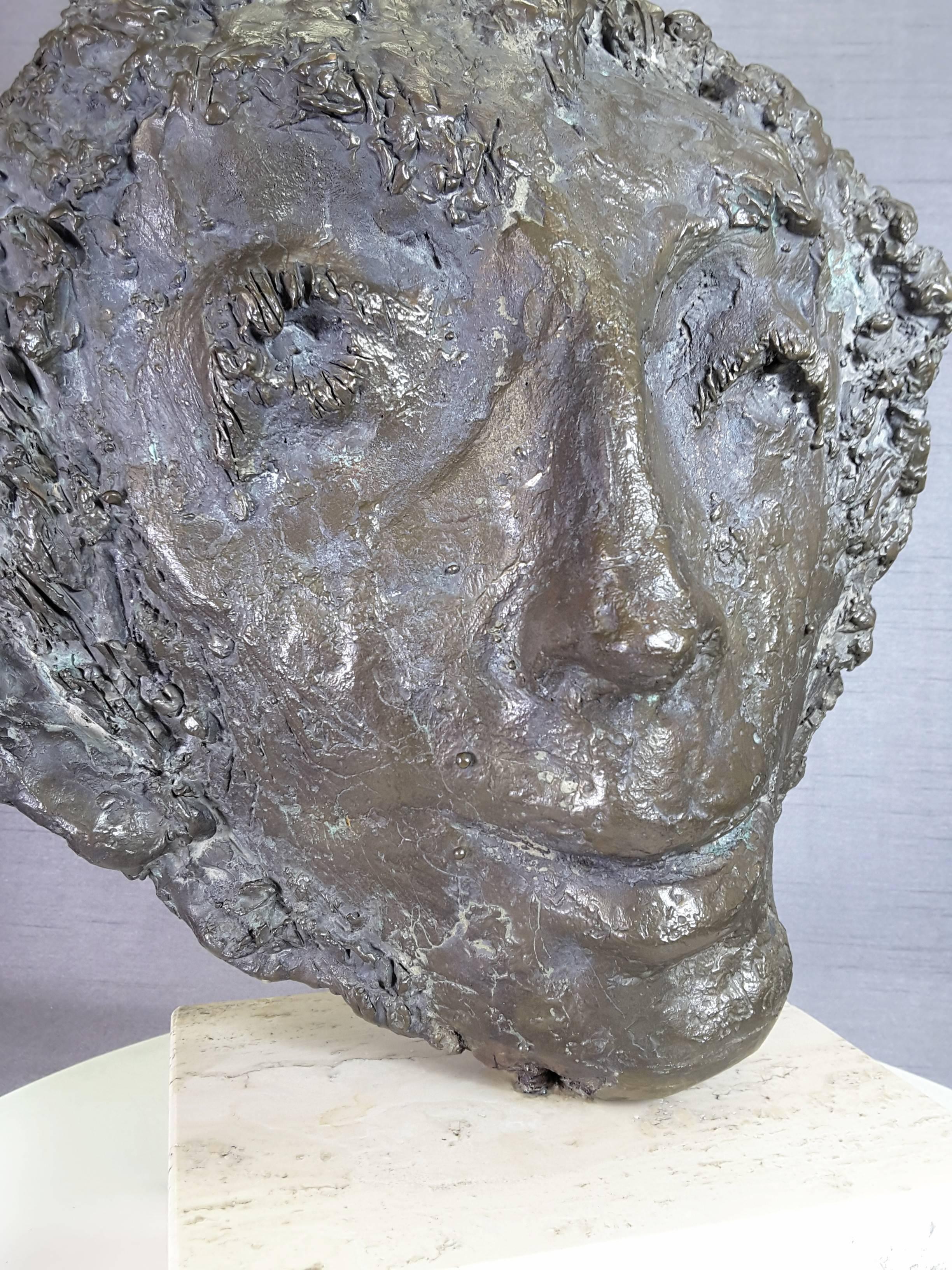 Bronze Sculpture of a Face by Almuth Lutkenhaus 3