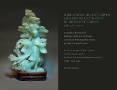 Rare Large Chinese Carved Jade Figure of "Change-E" Goddess of the Moon