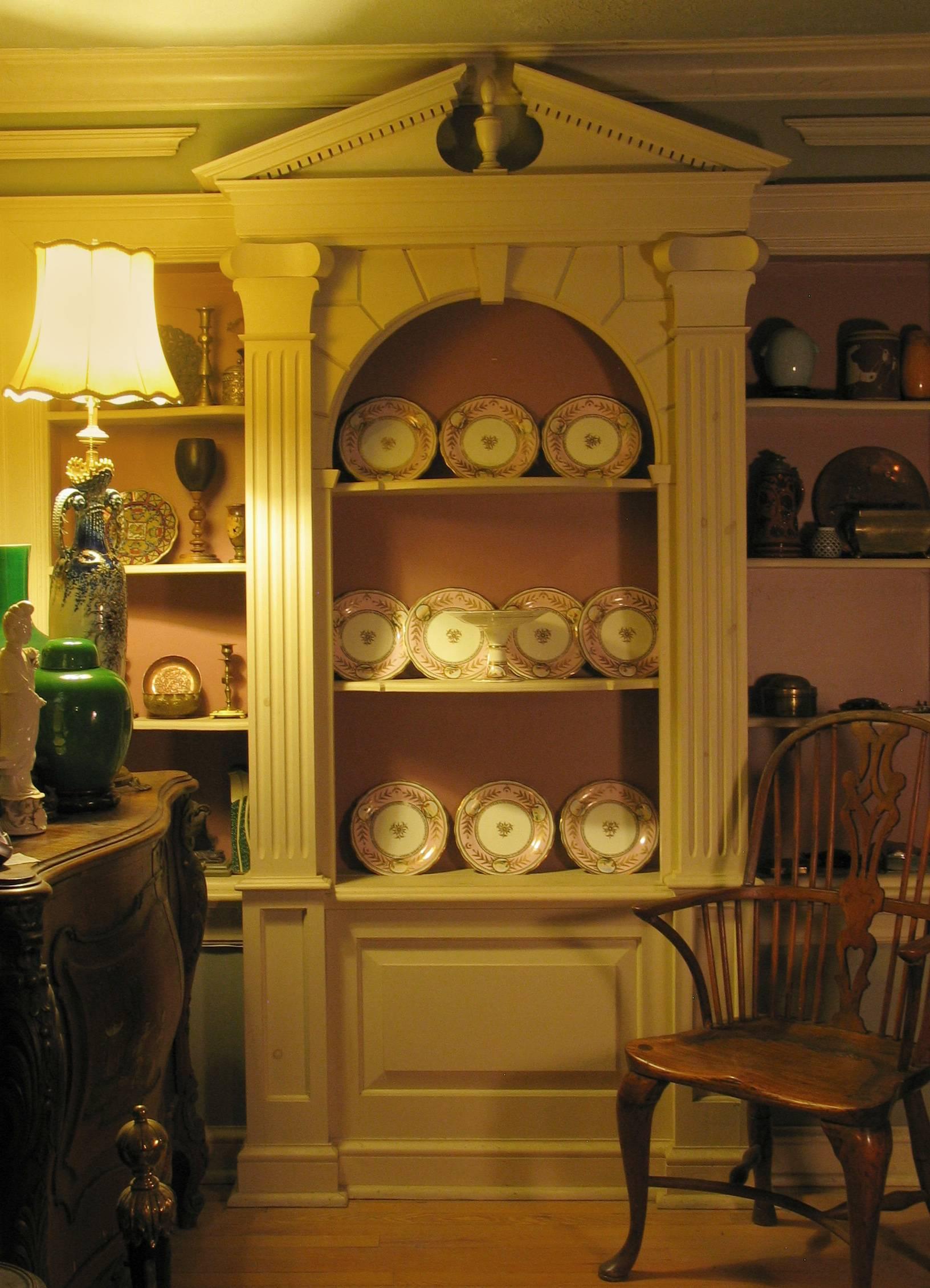 English Scenic Porcelain Dessert Service, Mid-19th Century For Sale 4