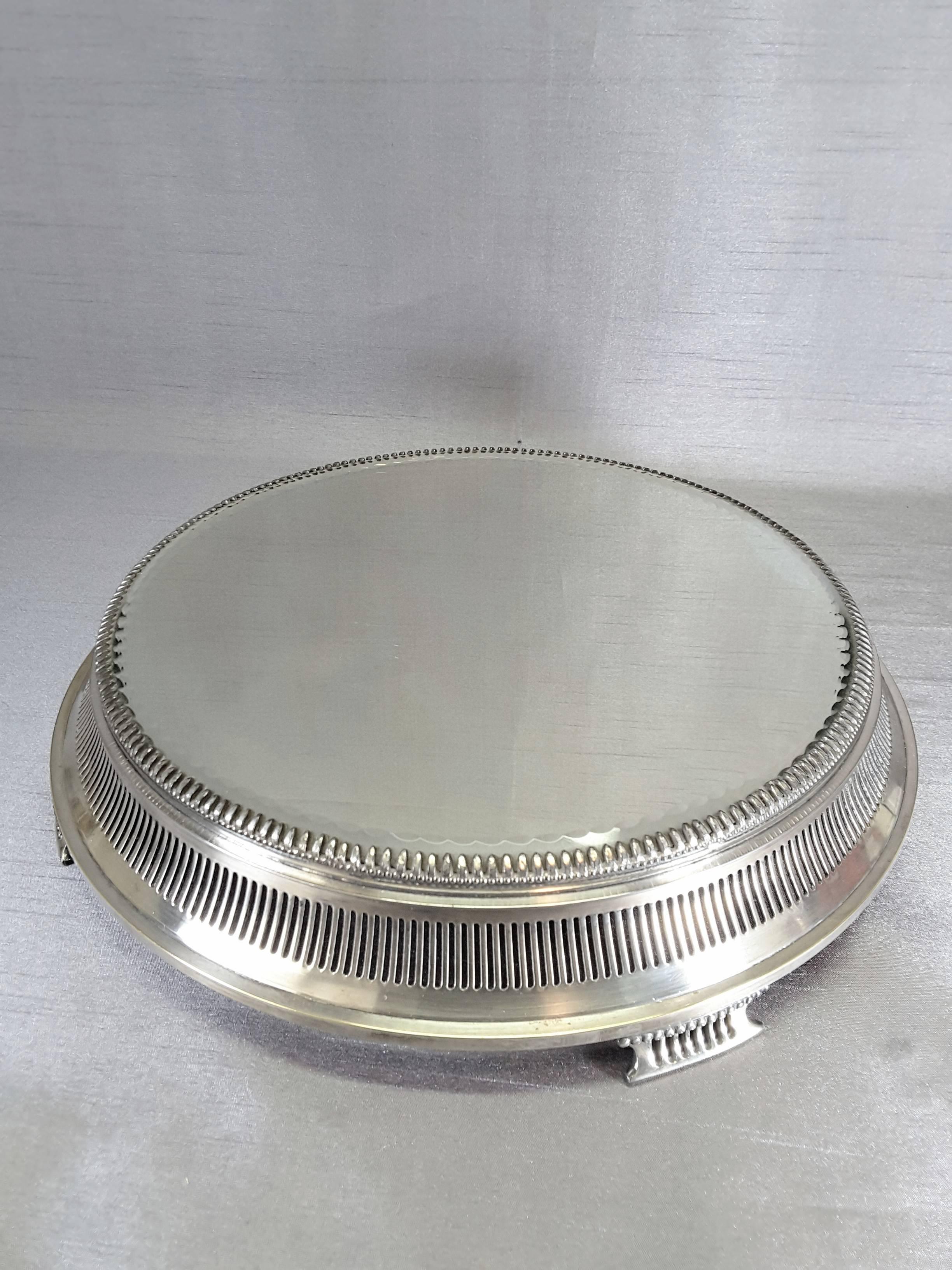 Edwardian Silver Plate Centrepiece or Wedding Cake Stand 4