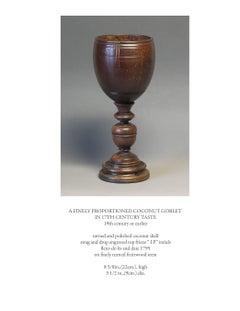 Finely Proportioned Coconut Goblet in 17th Century Taste
