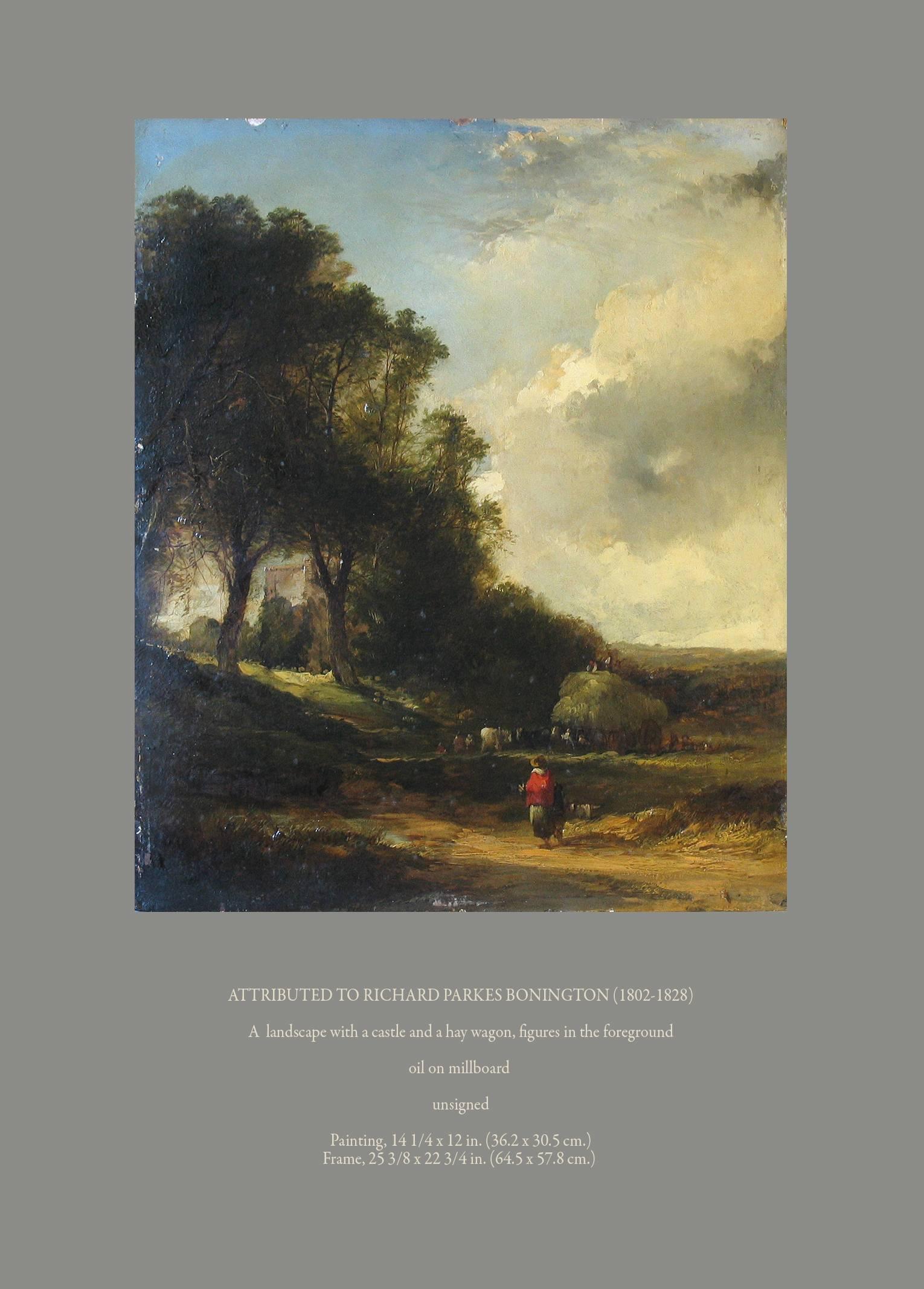 Georgian Attributed to Richard Parkes Bonington, Oil on Millboard, Landscape
