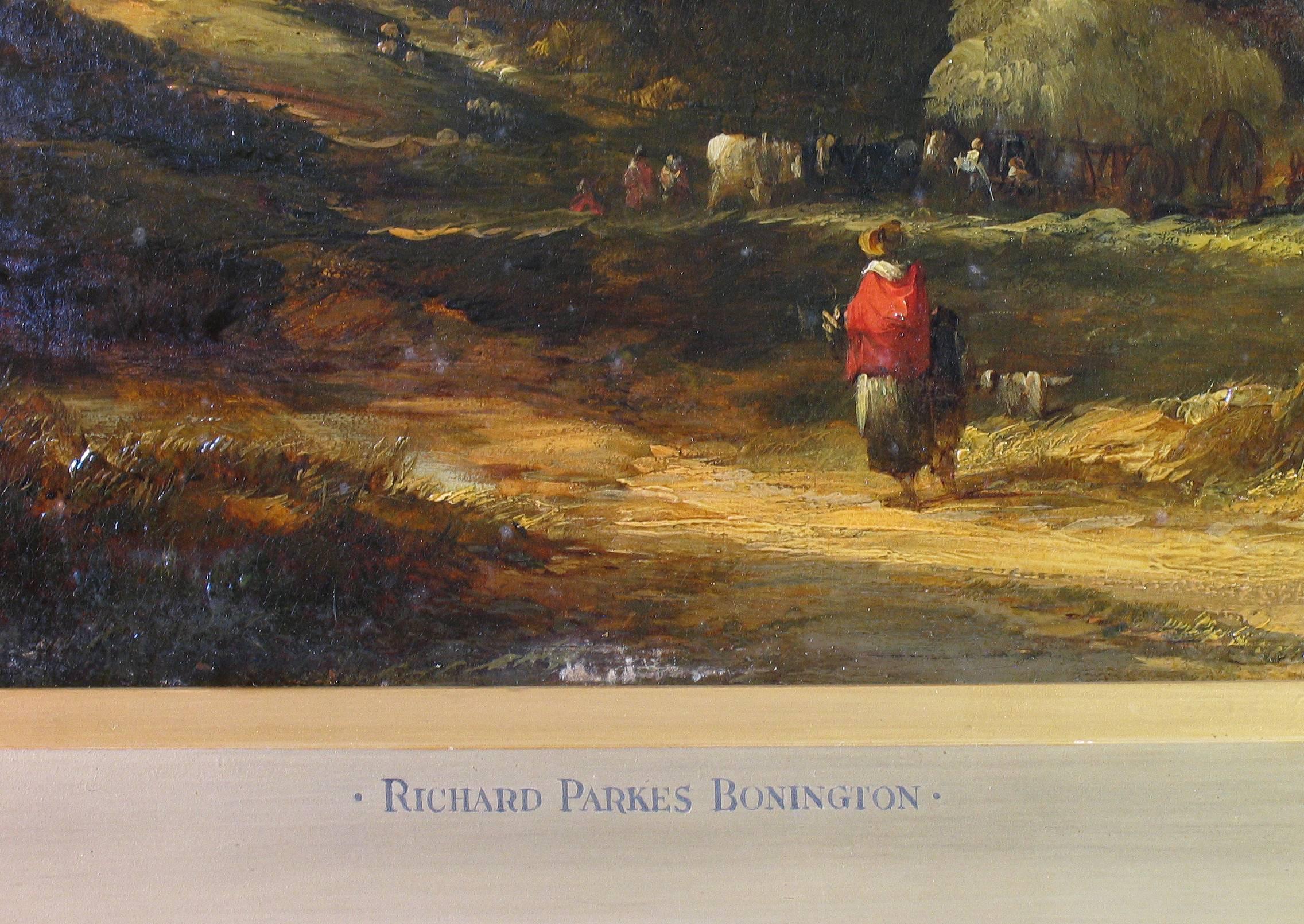 Painted Attributed to Richard Parkes Bonington, Oil on Millboard, Landscape