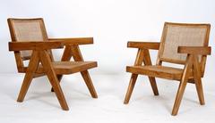Pierre Jeanneret, Set of Two Easy Armchairs