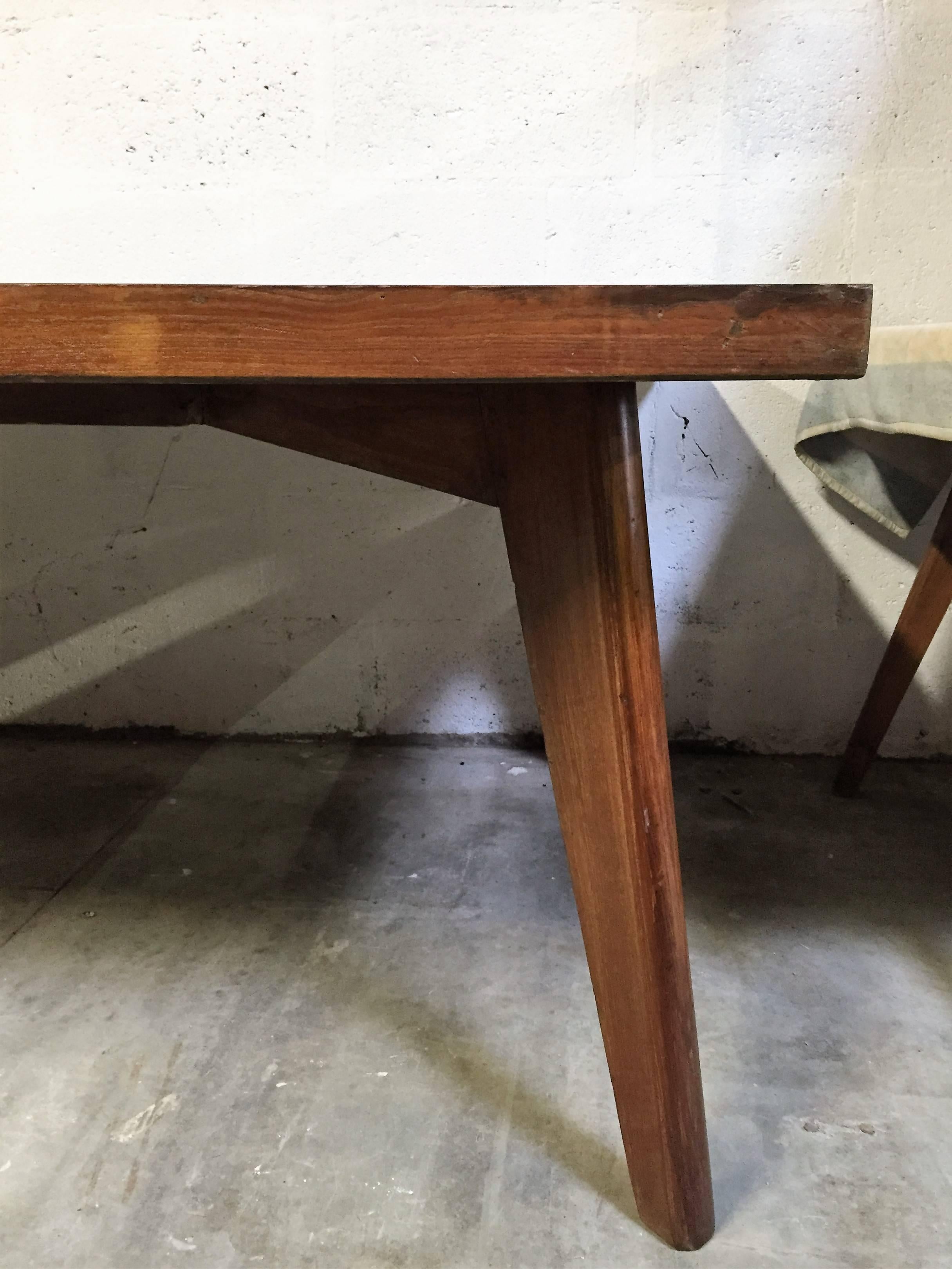 Mid-20th Century Pierre Jeanneret, Rare and Exceptional Committee Table