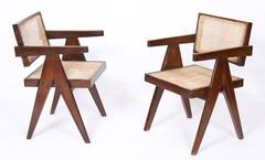 Set of Two "Office Cane Elegant Chairs"