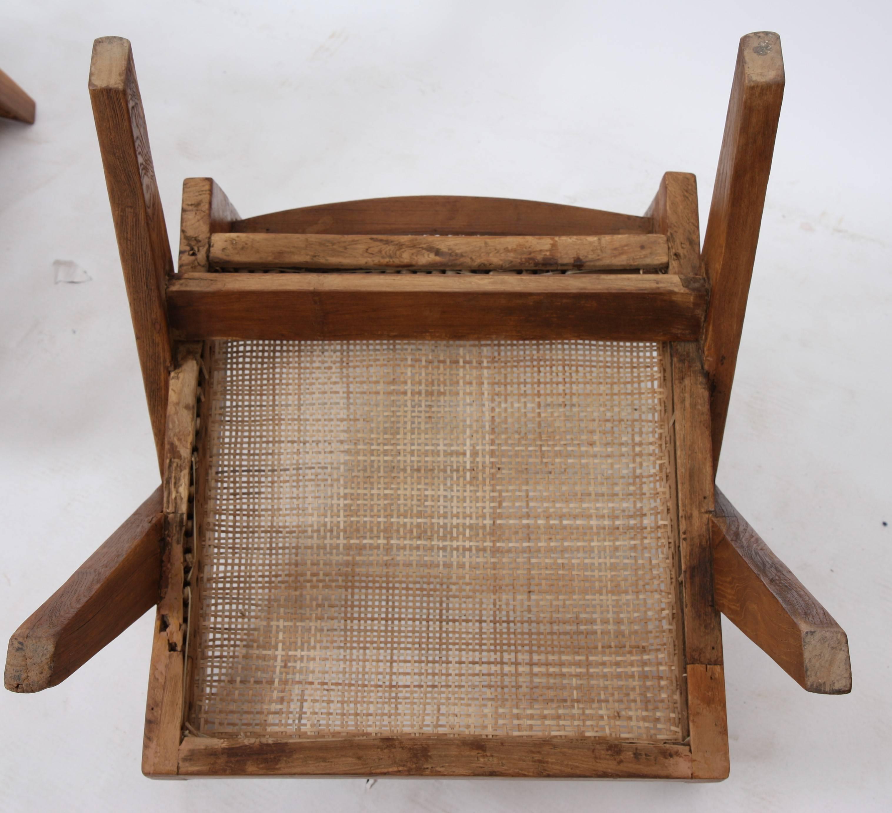 Teak Pierre Jeanneret, Set of Two Easy Armchairs