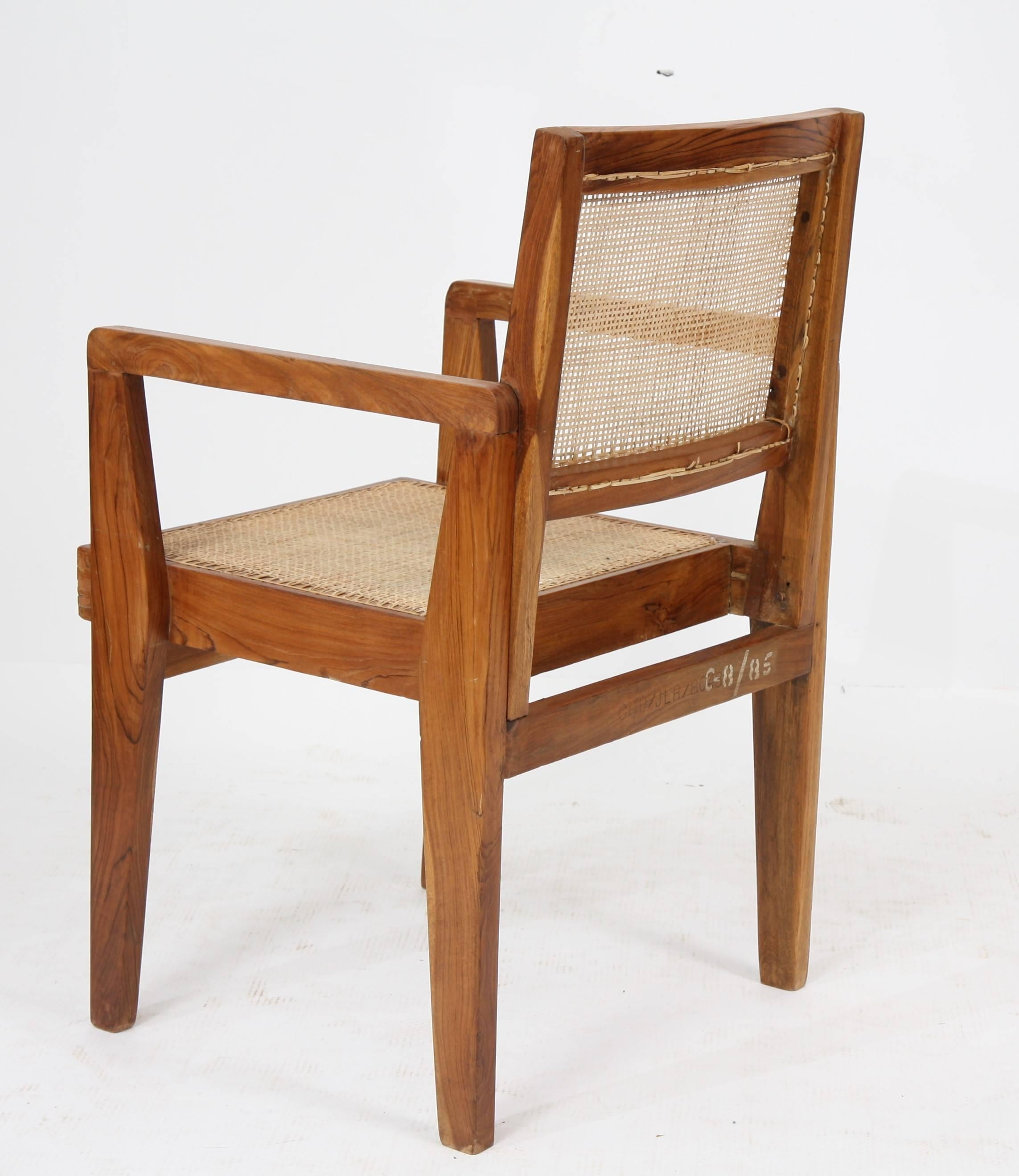 Indian Pierre Jeanneret Set of Four Chairs 