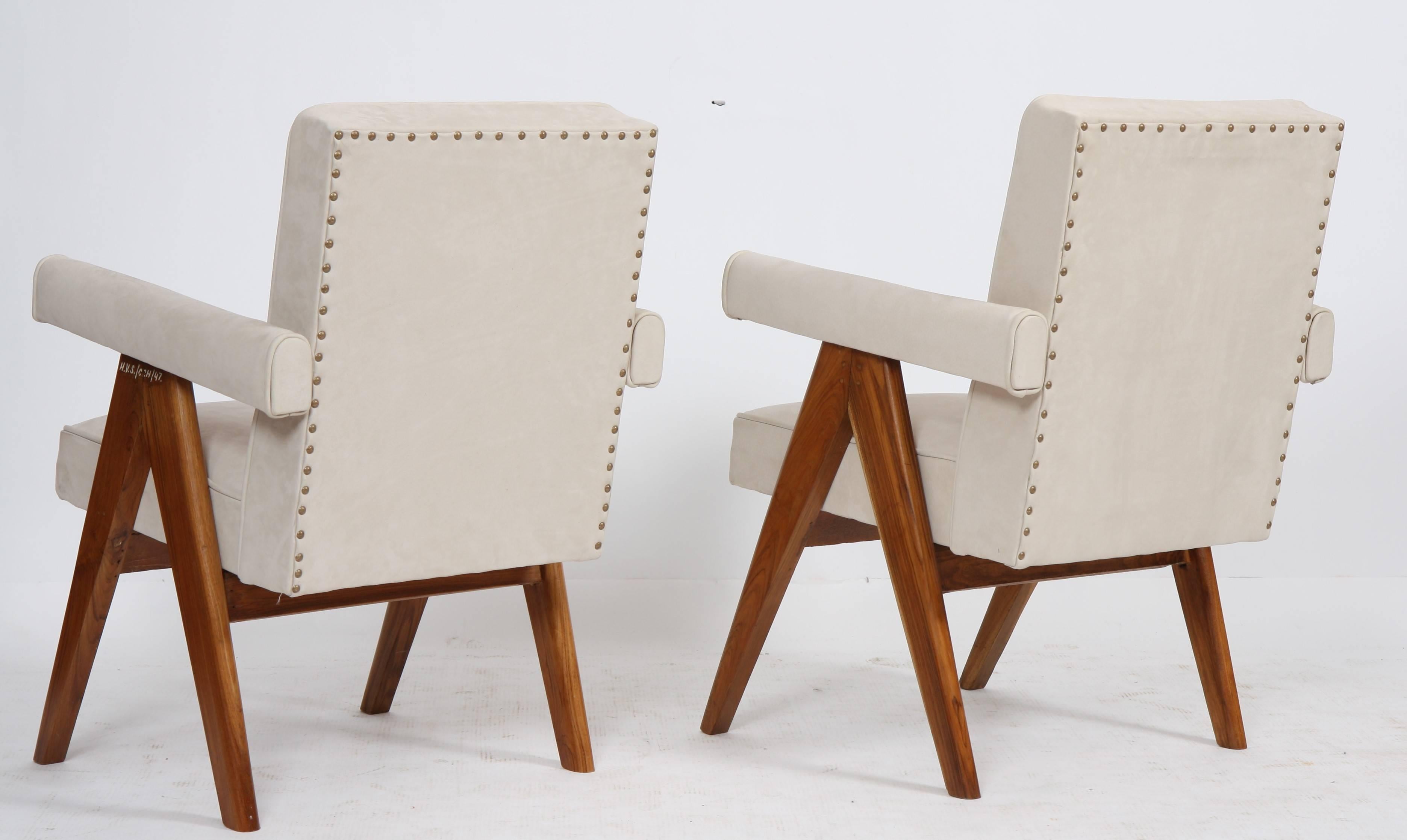 pierre jeanneret upholstered chair