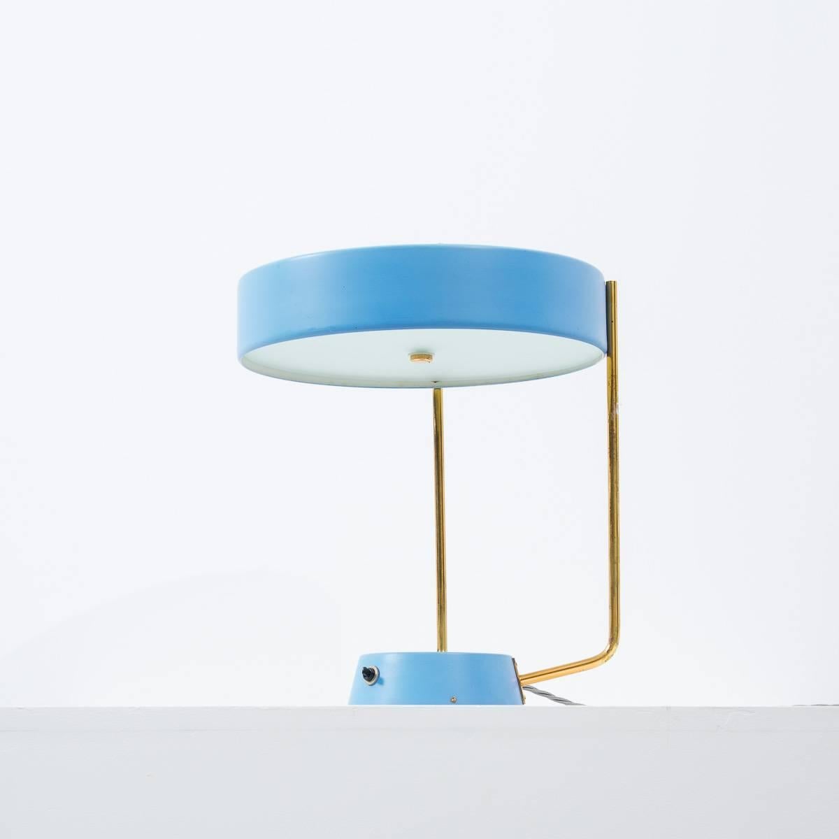 20th Century Stilnovo Blue Desk Lamp, Italy, 1950s