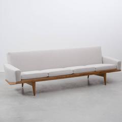 HW Klein 221 Four-Seat Danish Sofa for N A Jørgensens, Denmark, 1960
