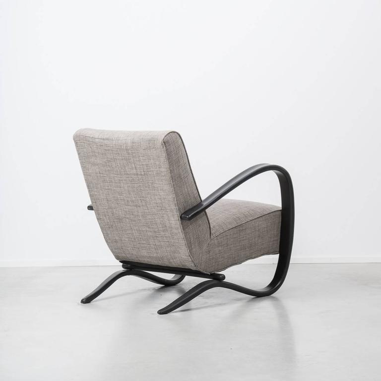Fabric Jindrich Halabala H269 Art Deco Chair, Czechoslovakia, 1930s