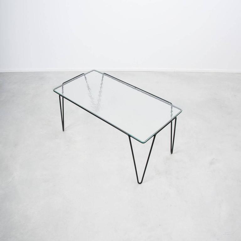 Buena De Mesquita Glass Coffee Table, Netherlands, 1955 In Excellent Condition In London, GB