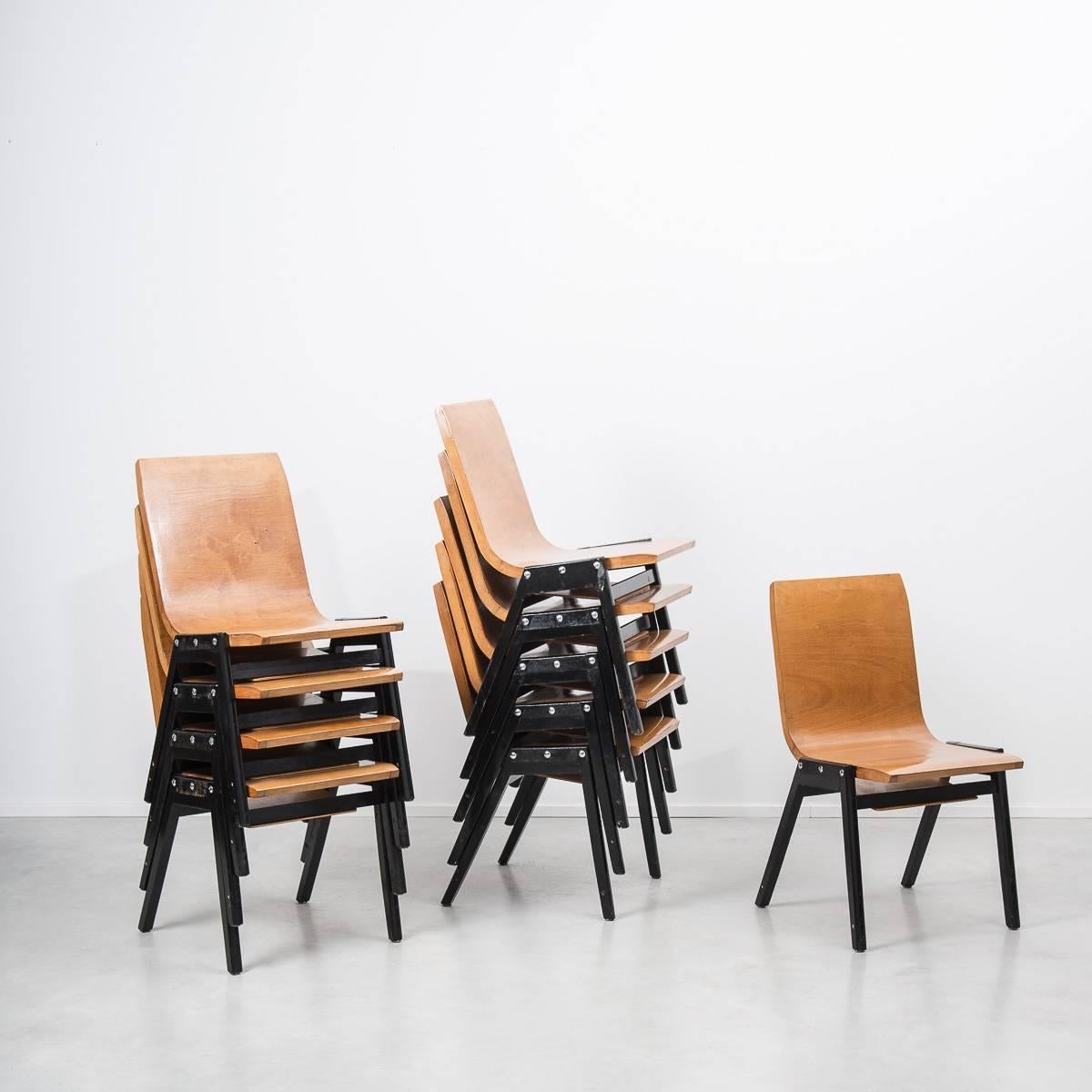 Roland Rainer Modernist Church Chairs, E & A Pollack, Switzerland, 1956 1