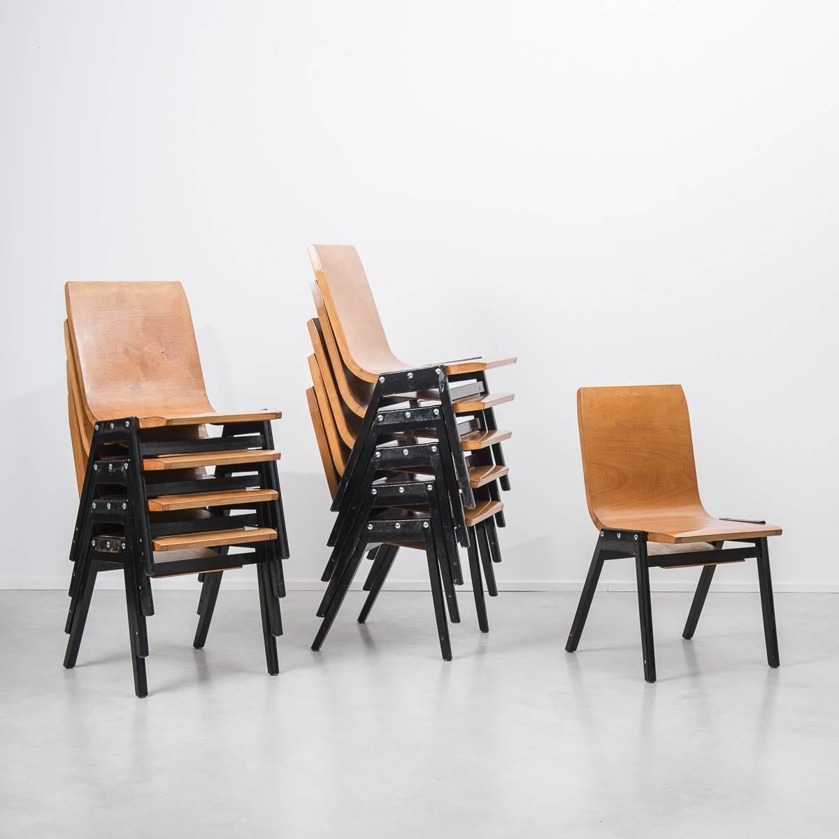 Birch Roland Rainer Modernist Church Chairs, E & A Pollack, Switzerland, 1956