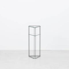 Max Sauze Black Display Stand/Side Table France, 1960s