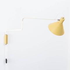 JJM Hoogervorst Paperclip Wall Lamp Anvia, Netherlands, 1950s
