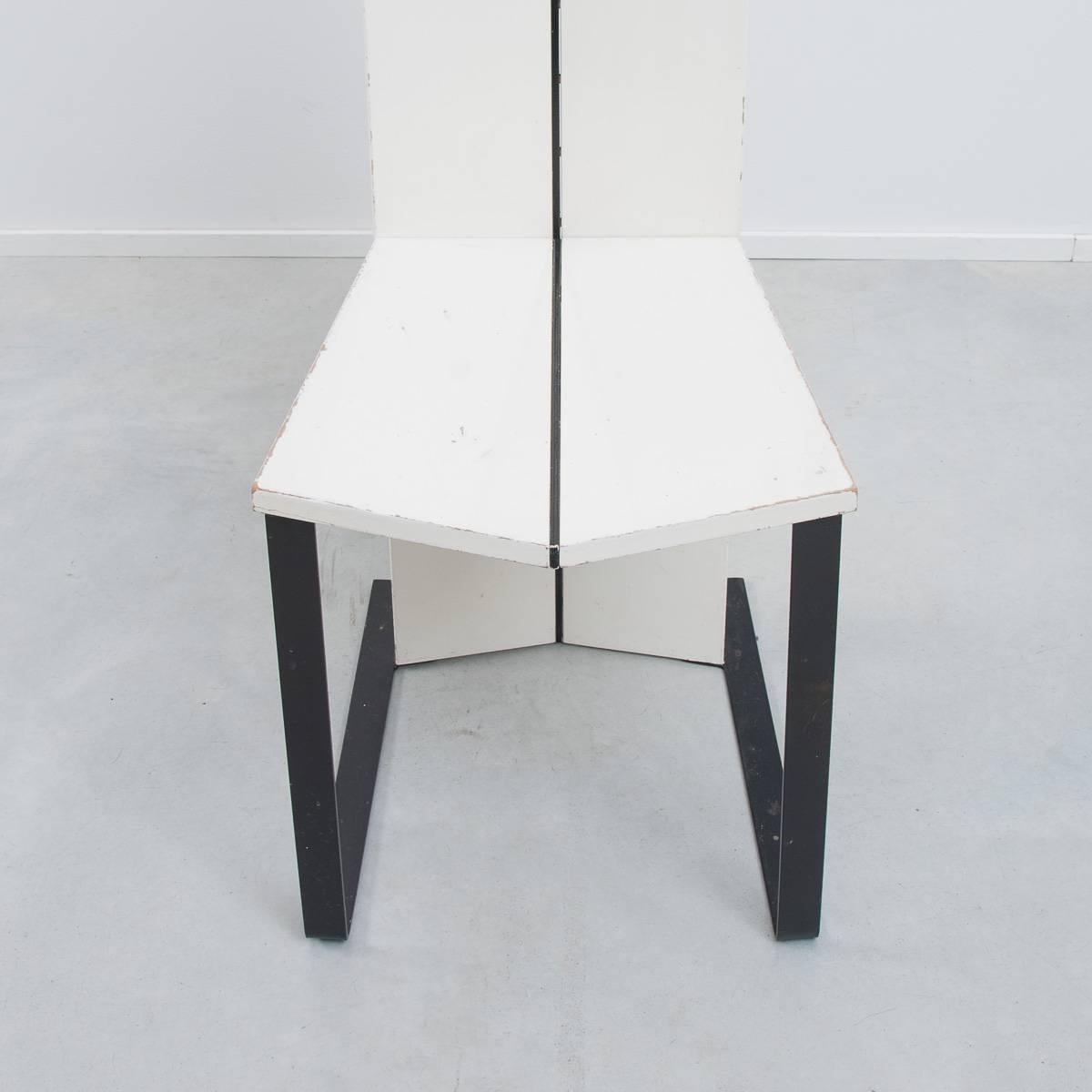 20th Century White De Stijl Side Chair Unknown, Dutch, 1950s