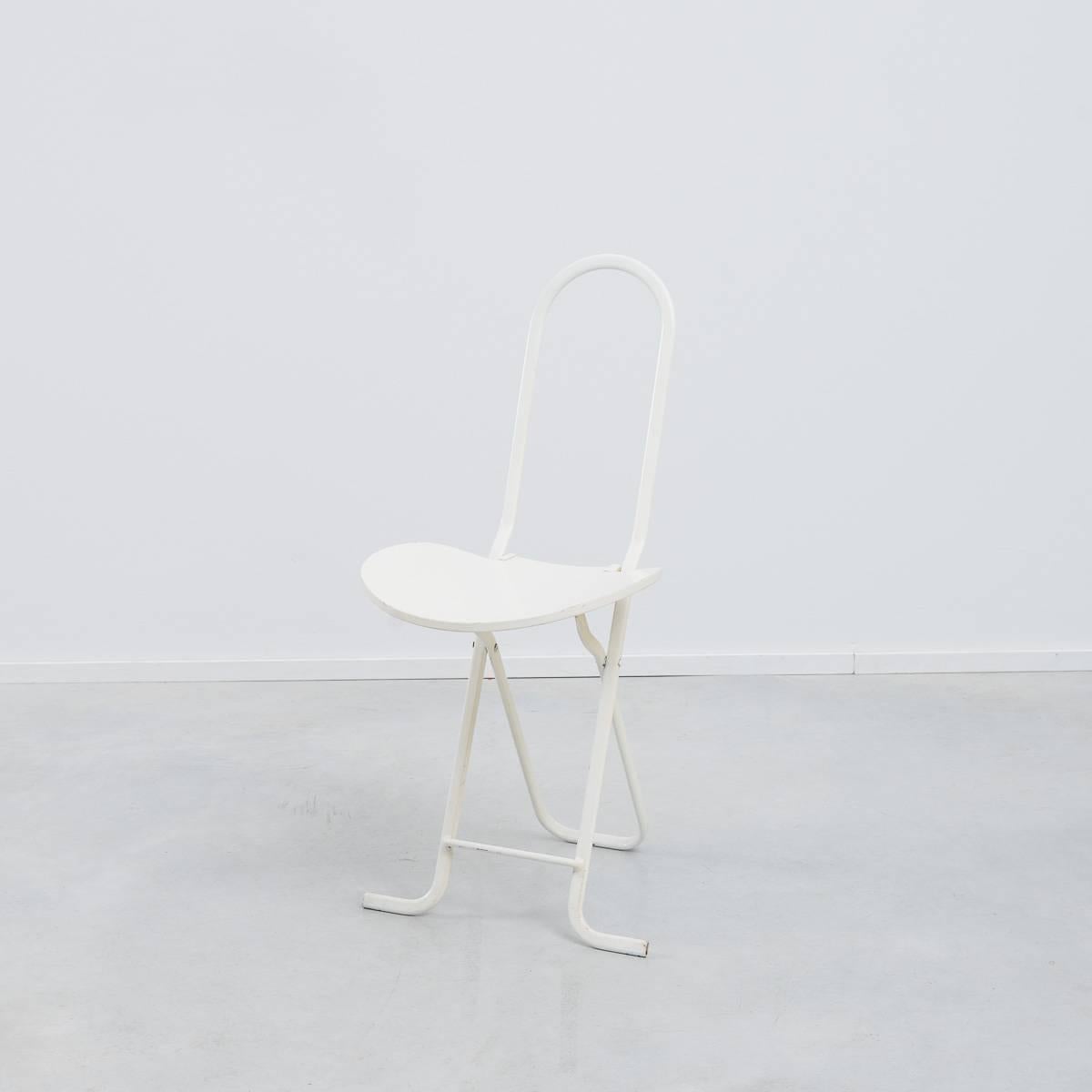 Steel Pair of Gastone Rinaldi Dafne Fold Up Chairs Thema, Italy, 1979