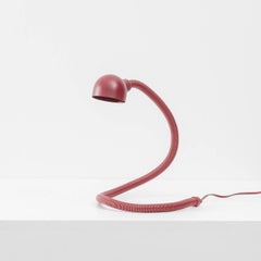 Lampe serpent Hebi rouge Isao Hosoe, Valenti, Italie, 1968