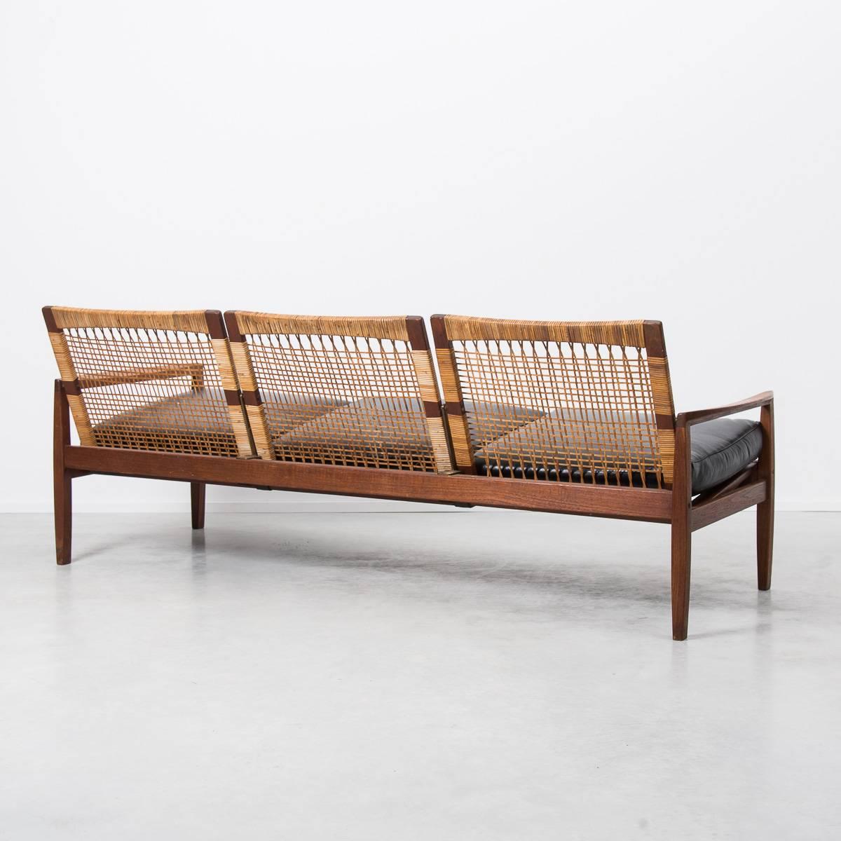 hans olsen leather sofa