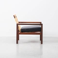 1950s Danish Hans Olsen Rattan Backed 519 Armchair