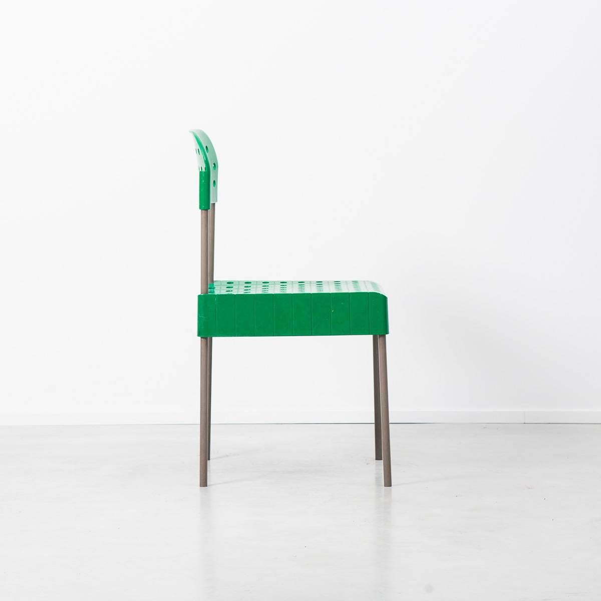 Postmoderne Enzo Mari Castelli Box Chair:: Italie:: 1971