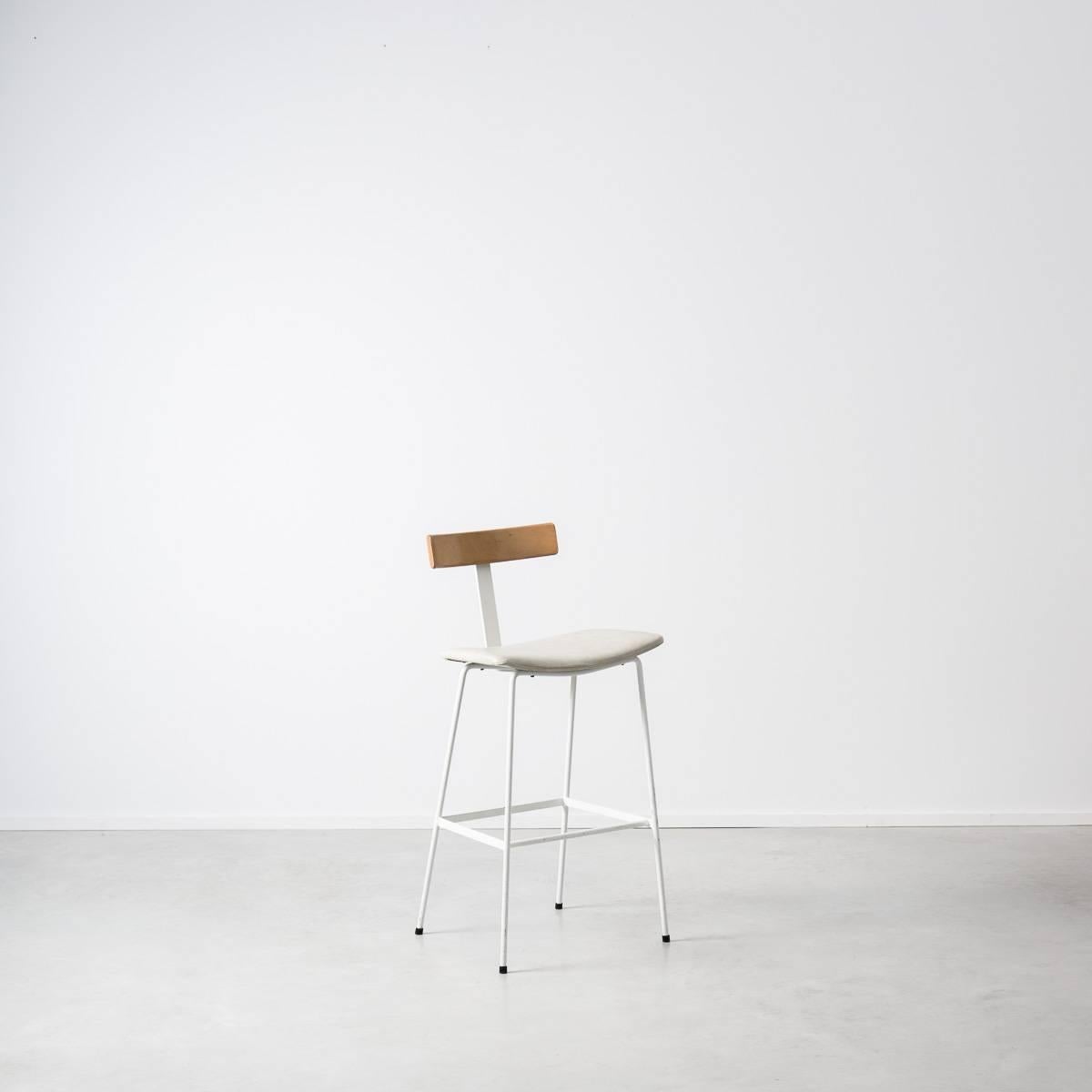 Powder-Coated Frank Guille Program Bar Stools, Kandya, UK, 1958