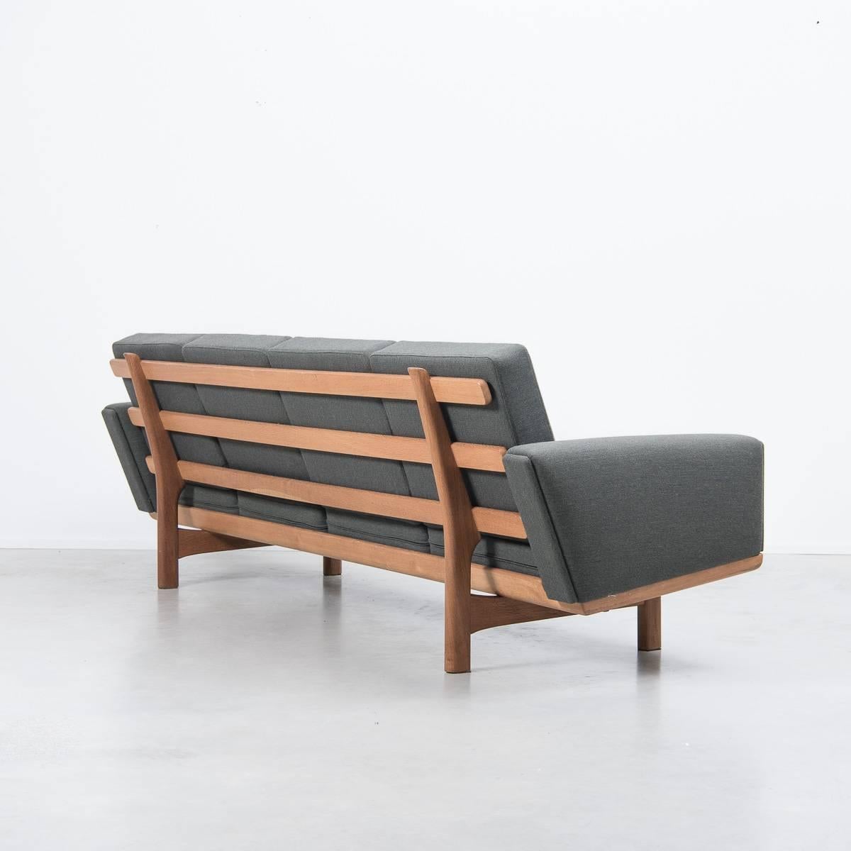 Danish Hans J Wegner GE236/4 Oak Sofa