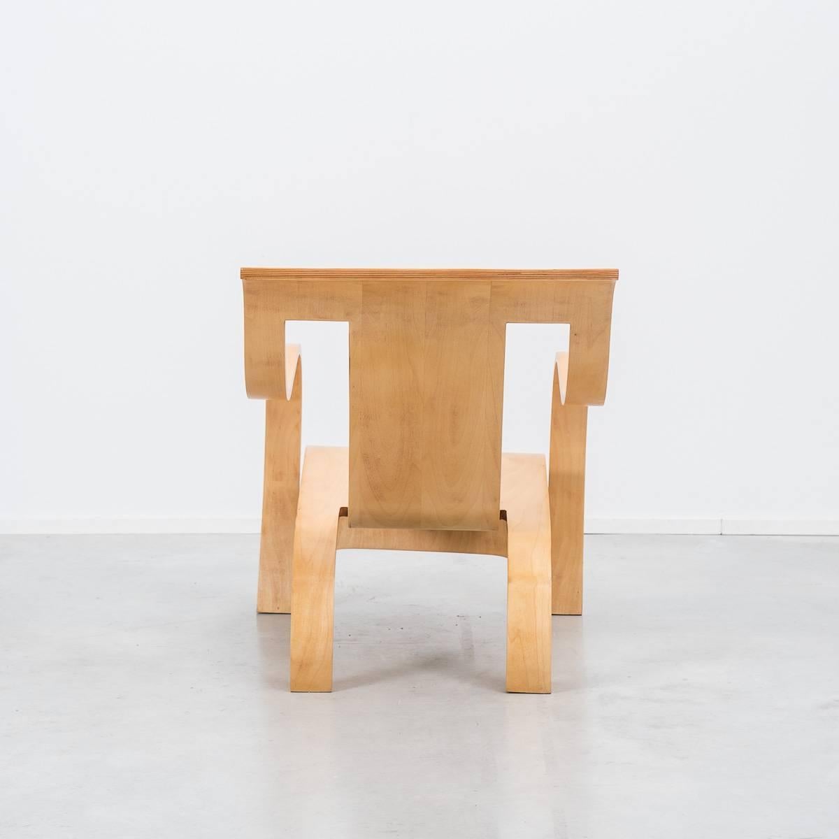 Mid-Century Modern Gerald Summers Plywood Chair Italian Re-Edition, 1998