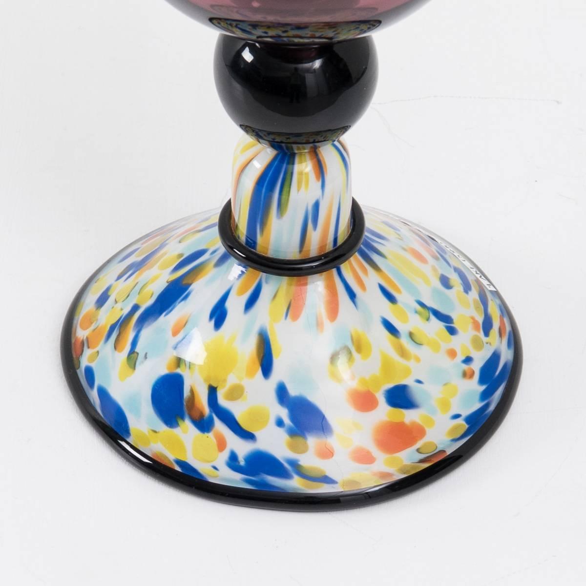 Post-Modern Peter Shire “Lake Como” Vase for Ponti Vivarani