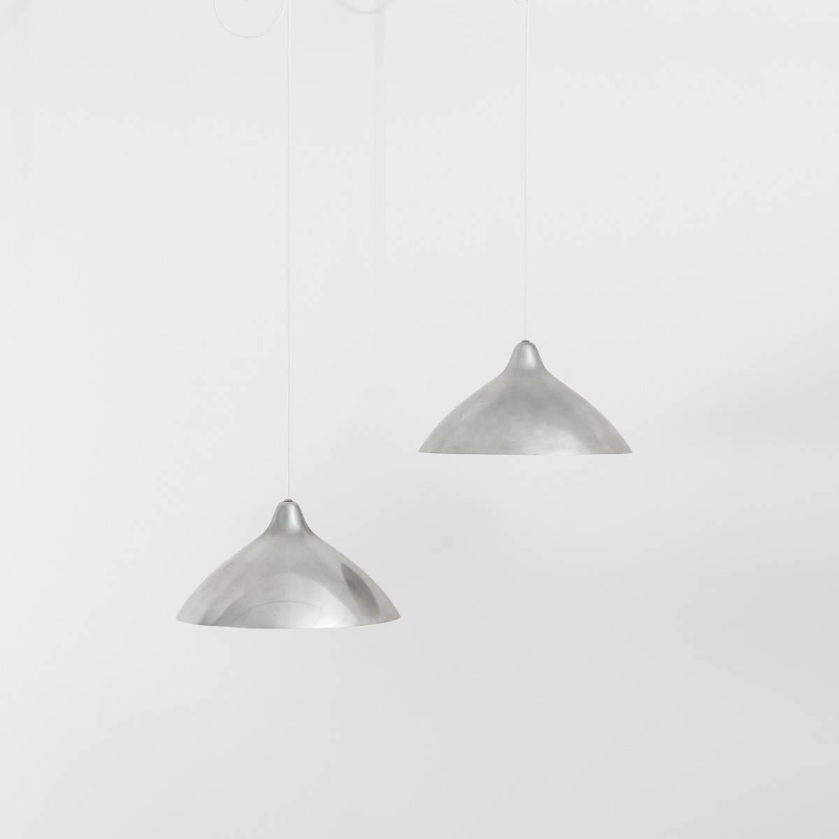 Considered one of the most significant finnish lighting designers of the second half of the 20th century Johansson-Pape’s priorities were first function then the aesthetic. This lamp is intended to be hung low over a dining table or in the corner of
