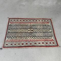 Nice Unique Looking Vintage Navajo Trading Post Rug, circa 1920s, Stacked Design