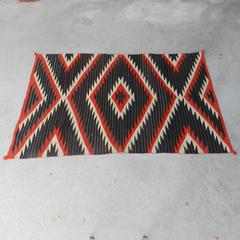 Antique 19th Century Navajo Eyedazzler Moki Blanket