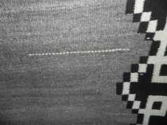 Rare Navajo Double Saddle Blanket, Natural Wool, circa 1915-1920